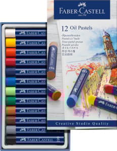 Oljepasteller 12 farger Faber-Castell