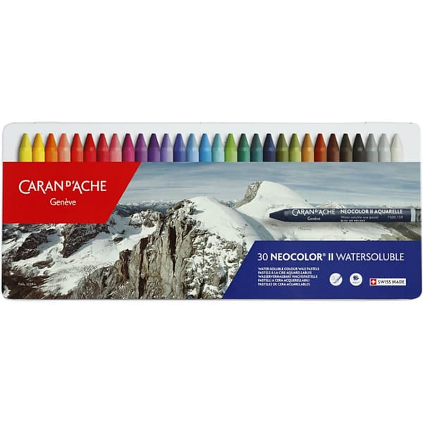 CARAN D’ACHE Neocolor II, L: 10 cm, tykkelse 8,5 mm, ass. farger, 30 stk./ 1 pk.