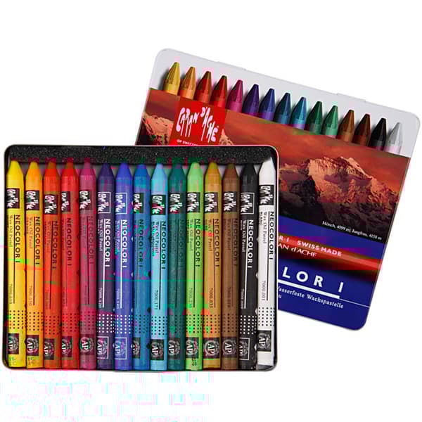 CARAN D’ACHE Neocolor I, L: 10 cm, tykkelse 8 mm, ass. farger, 15stk./ 1 pk.