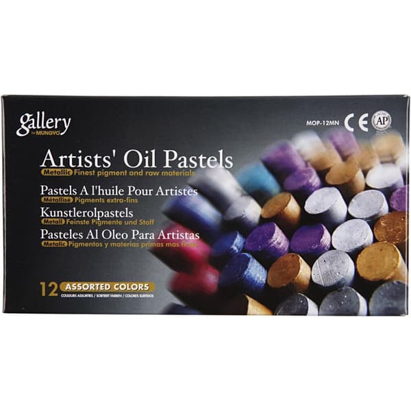 Oljepastellkritor Gallery Metallic - 12 st
