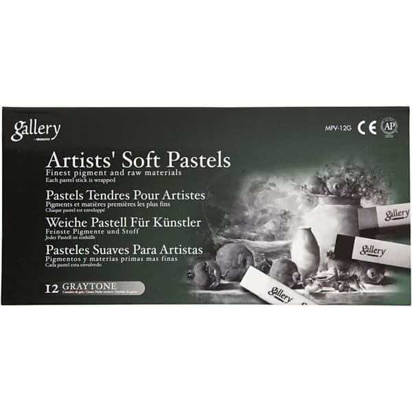 Torrpastell - Soft Pastel Gallery - Grå färger 12 st