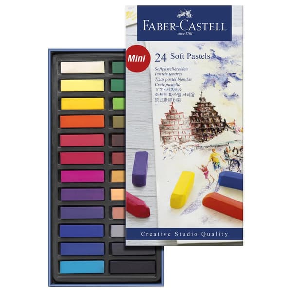 Torrpastellkritor FABER 24 färger