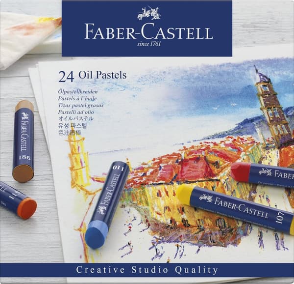 Oljepastellkritor FABER 24 färger