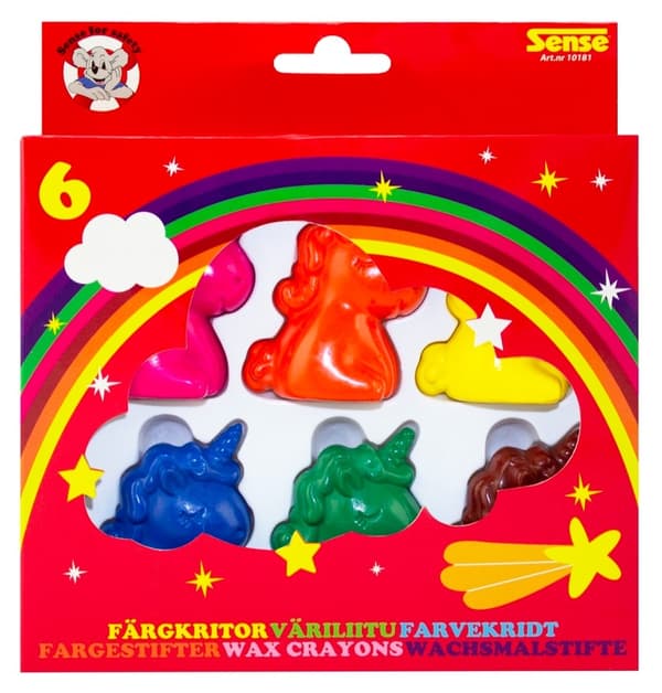 Sense Unicorn Crayons 6-pack