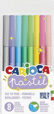 Carioca Fiberpennor Pastell 8-Pack
