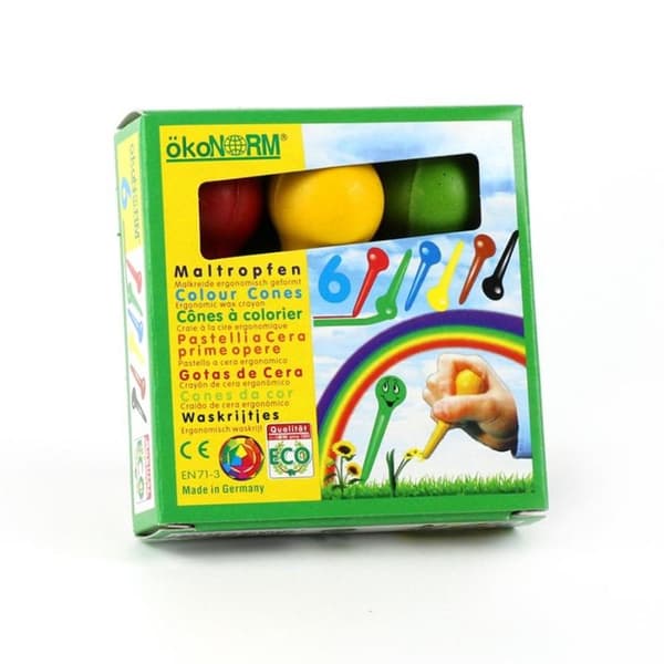 Konformade barnkritor med ekologiska pigment från Ökonorm 6-färger