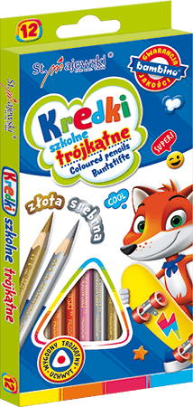 Bambino blyant farveblyanter 12 farver trekantede