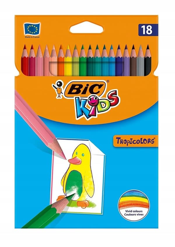 Bic Tropicolor okrossbara pennor 18 färger