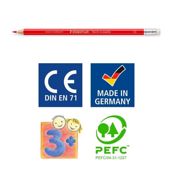 Staedtler Noris Sletbare blyanter 24 farver