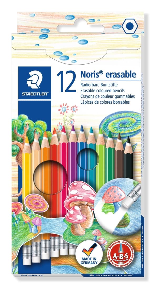 Staedtler Noris Sletbare blyanter 12 farver