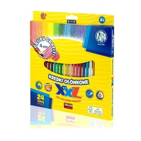 Pennor 24 färger XXL grafit 4 mm Astra