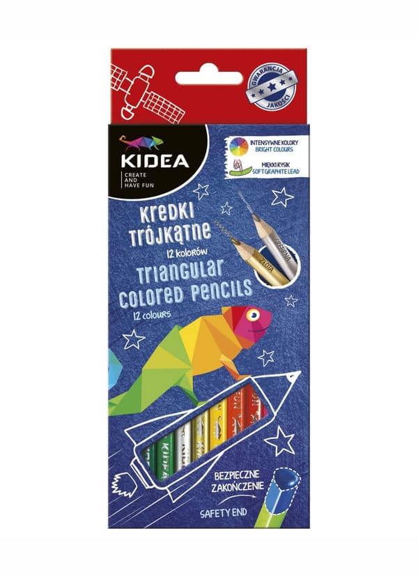 Kidea 2807 trekantiga pennor 12 färger