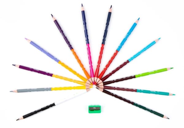 Dobbeltsidet blyantblyant 12 stk 24 farver spidser Frozen II Colorino