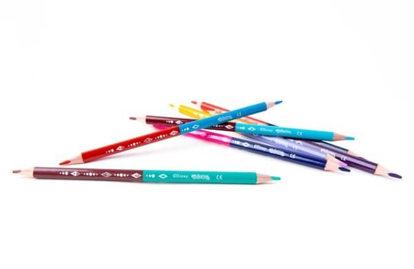 Dobbeltsidet blyantblyant 12 stk 24 farver spidser Frozen II Colorino