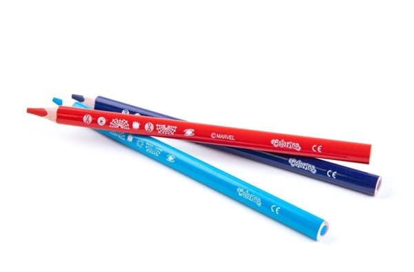 Triangulära Jumbo pennor 13 färger Spiderman Colorino
