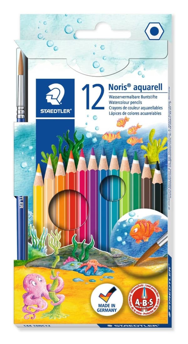 Noris Club Akvarellpennor 12 Färger Staedtler