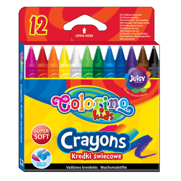 Colorino 12-färgs vaxkritor