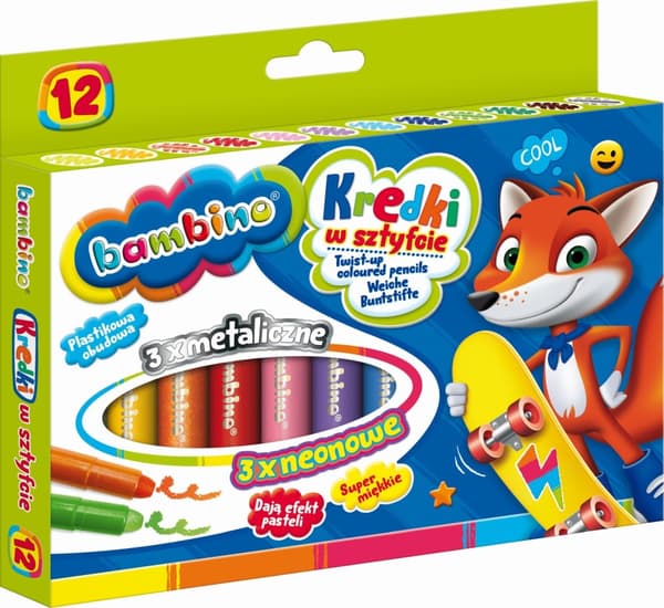 Bambino 12-väriset tikkuliidut