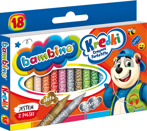 Bambino Kaoliini Clay Crayons 18 Colors School
