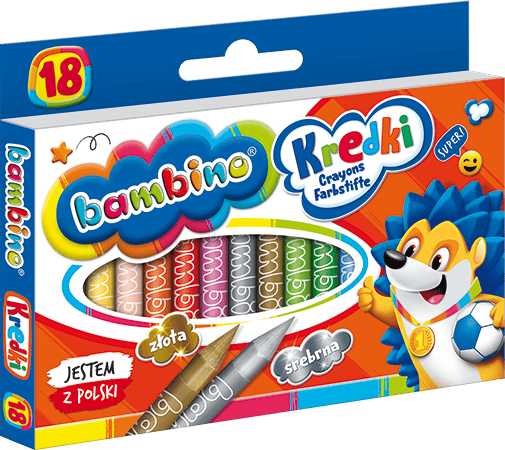 Bambino Kaoliini Clay Crayons 18 Colors School