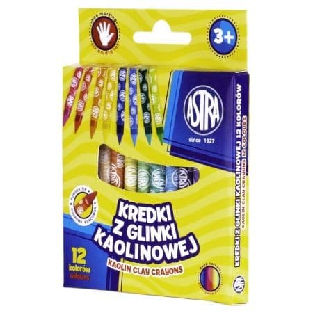 Kaolin ler farveblyanter 12 farver Astra 8389