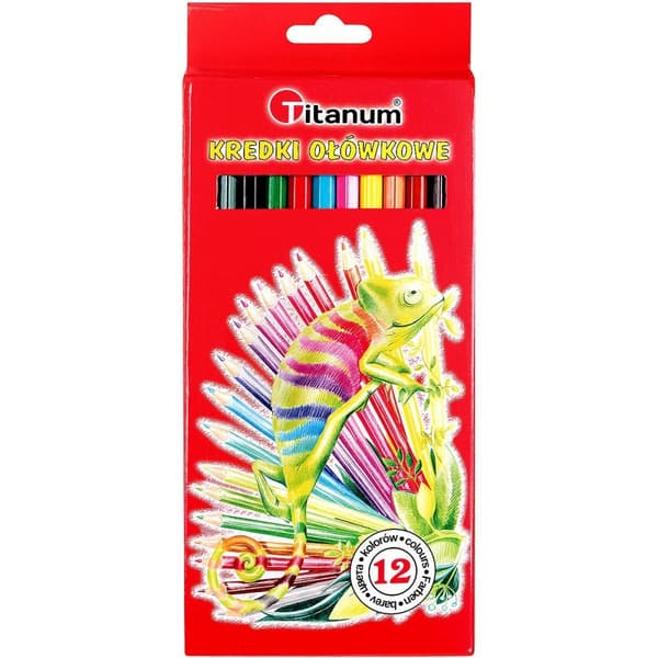 Sekskantede blyantblyanter 12 farver Kameleon Titanum