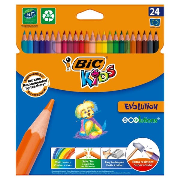 Bic Evolution ECOlutions lyijykynät 24 väriä