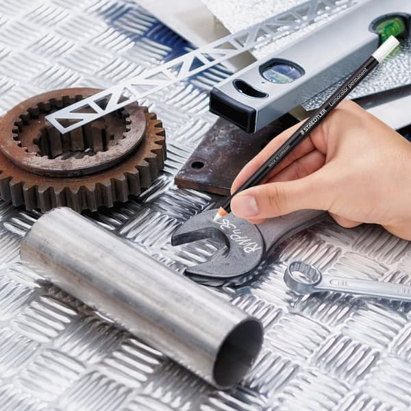 Staedtler valkoinen lasi kromi vedenpitävä kynä