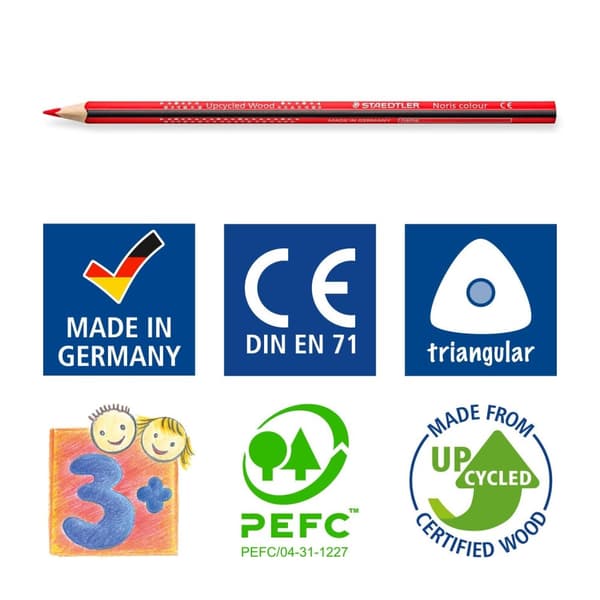 Trekantiga pennor 24k Noris Wopex Staedtler