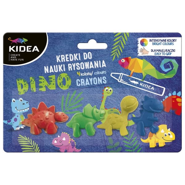 Kidea dinosaur farveblyanter til at lære at tegne 4 farver