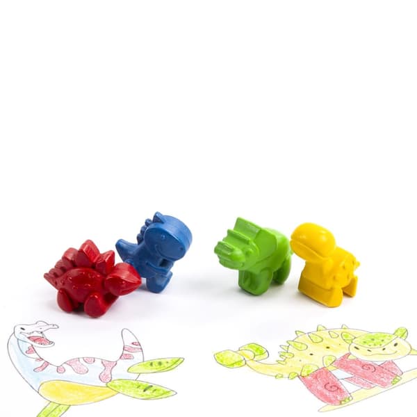 Kidea dinosaur farveblyanter til at lære at tegne 4 farver