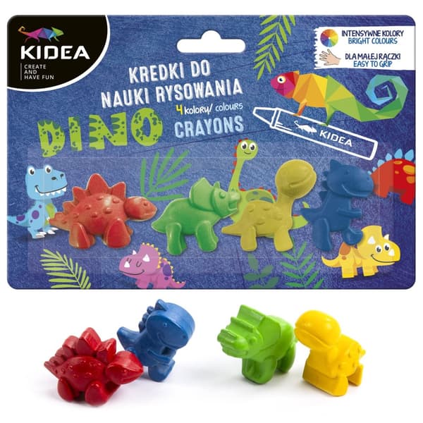 Kidea dinosaur farveblyanter til at lære at tegne 4 farver