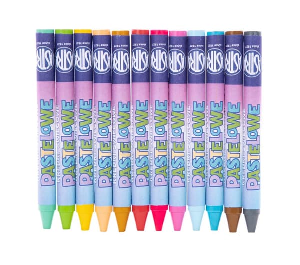PASTELL vaxkritor 12 färger Astra