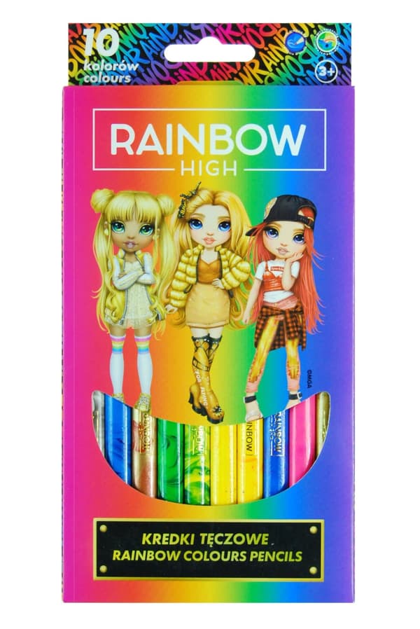 Rainbow High Astra 10-färgs jumbo regnbågskritor