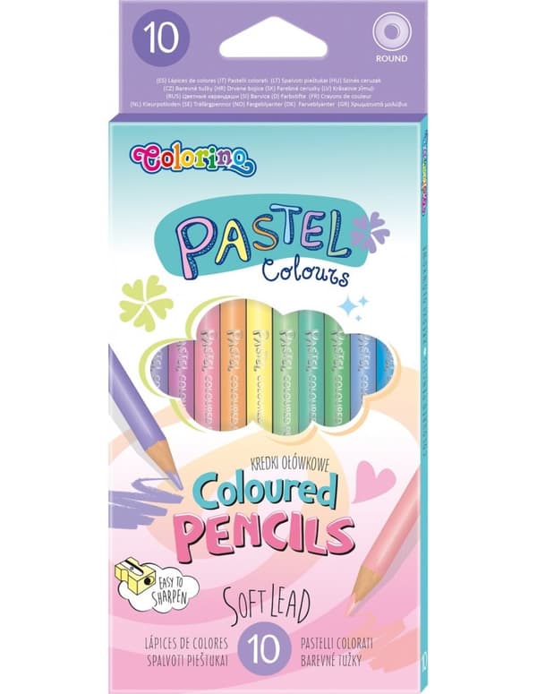 Pennor 10 färger Pastell Colorino