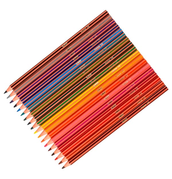 BIC Kids Eco Evolution Stripes 18 färger pennor