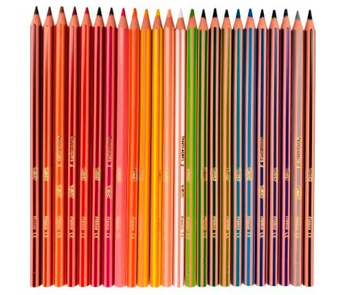 BIC Kids Eco Evolution Stripes 24 farver blyanter