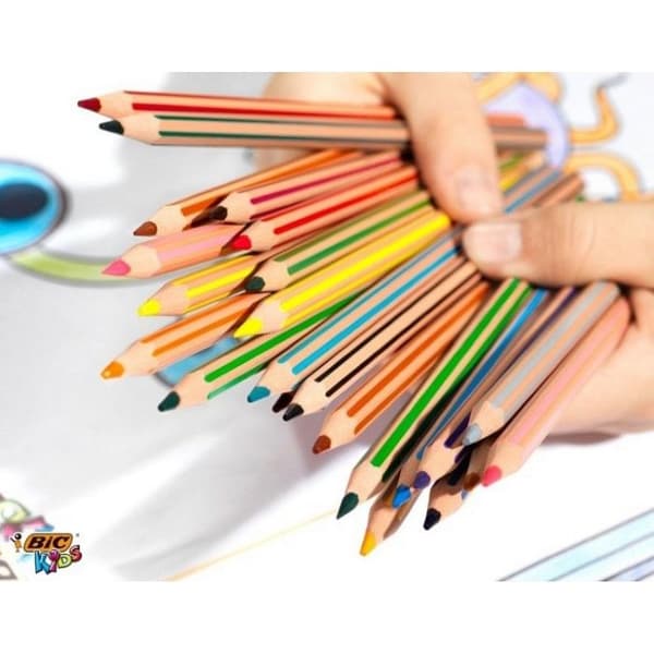 BIC Kids Eco Evolution Stripes 24 farver blyanter