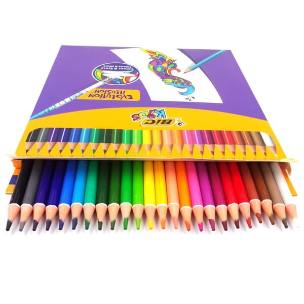 BIC Kids Eco Illusion 24 färger pennor med suddgummi