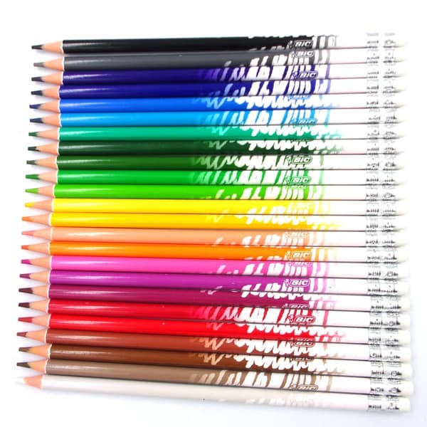 BIC Kids Eco Illusion 24 färger pennor med suddgummi