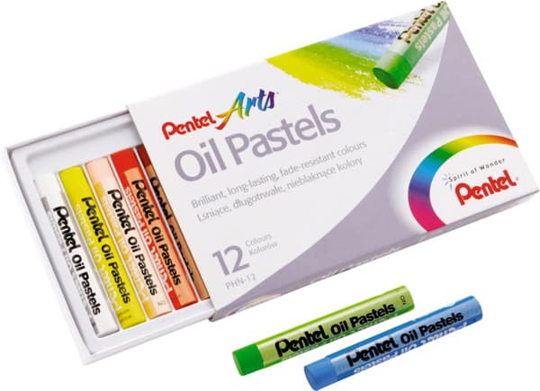 Pentel PHN Oljepastell 12 färger