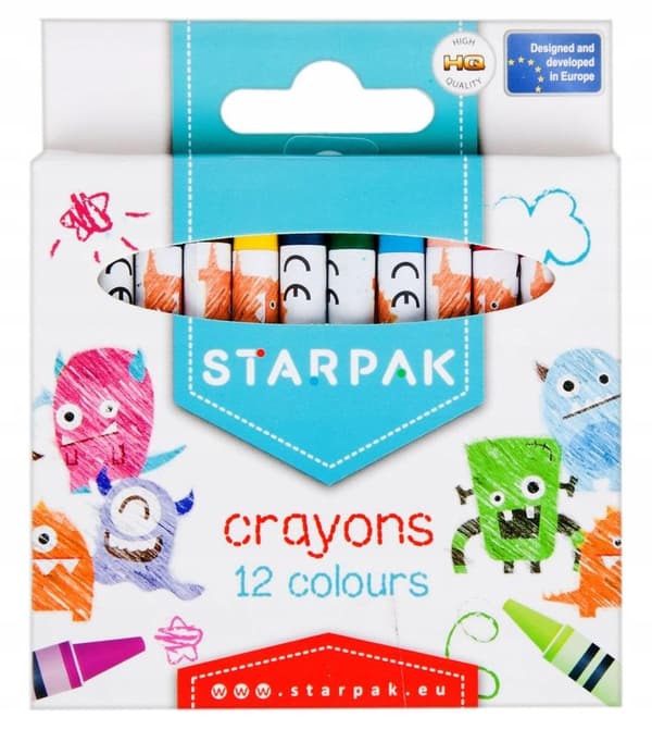 Skolvaxkritor 12 färger