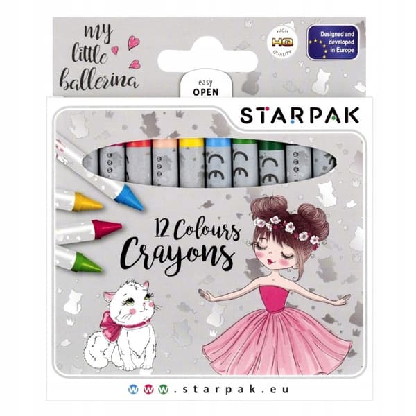 Ballerina vaxkritor 12 färger