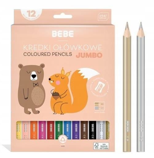 BEBE Jumbo barnpennor kritor 12 färger