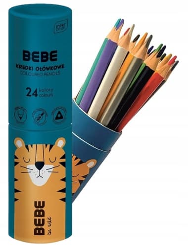 BEBE-kynät putkessa, kestävät, 24 väriä