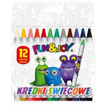 Fun&Joy 12-färgade ljusvaxkritor