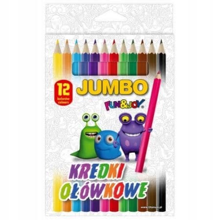Pennor 12 färger Jumbo