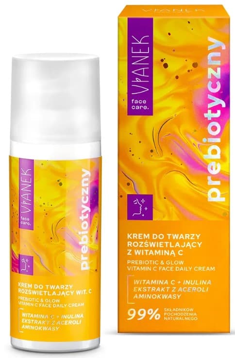 VIANEK Kirkastava prebioottinen kasvovoide C-vitamiinilla 50 ml