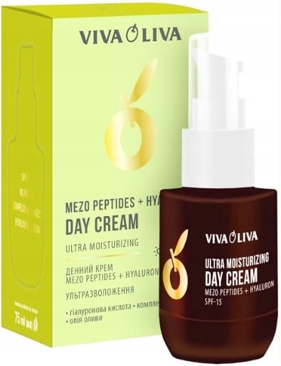 VIVA OLIVA kasvovoide päiväksi mesopeptideillä + hyaluronihapolla 75ml