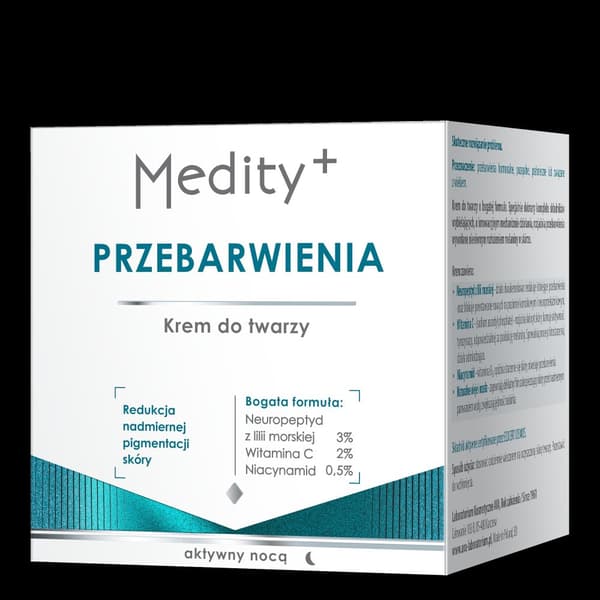 MEDITY+ Värjäytymistä ehkäisevä yövoide kasvoille 50 ml